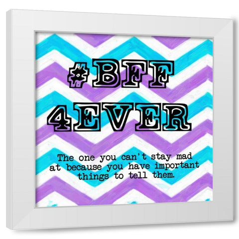 BFF 2 White Modern Wood Framed Art Print by Greene, Taylor