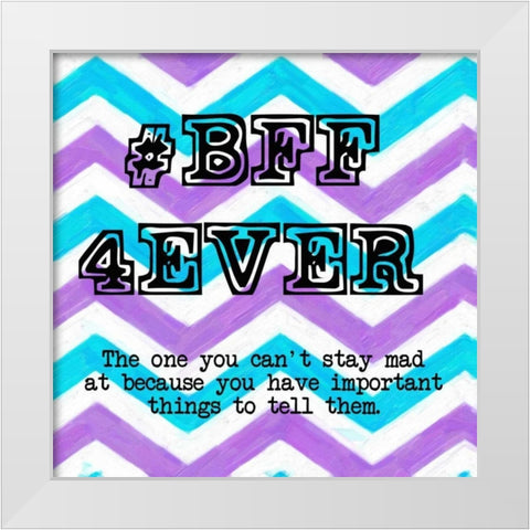 BFF 2 White Modern Wood Framed Art Print by Greene, Taylor