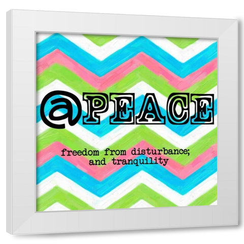Peace 2 White Modern Wood Framed Art Print by Greene, Taylor