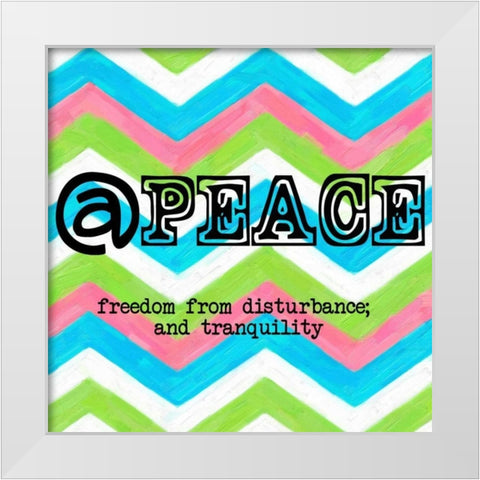 Peace 2 White Modern Wood Framed Art Print by Greene, Taylor