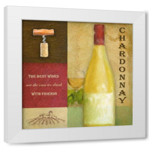 Chardonnay White Modern Wood Framed Art Print by Greene, Taylor