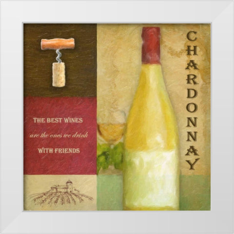 Chardonnay White Modern Wood Framed Art Print by Greene, Taylor