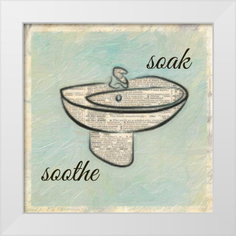 Soak Soothe White Modern Wood Framed Art Print by Greene, Taylor