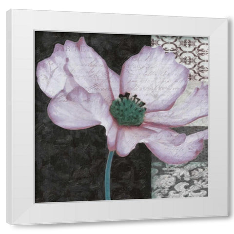 Choqua Floral IV White Modern Wood Framed Art Print by Greene, Taylor