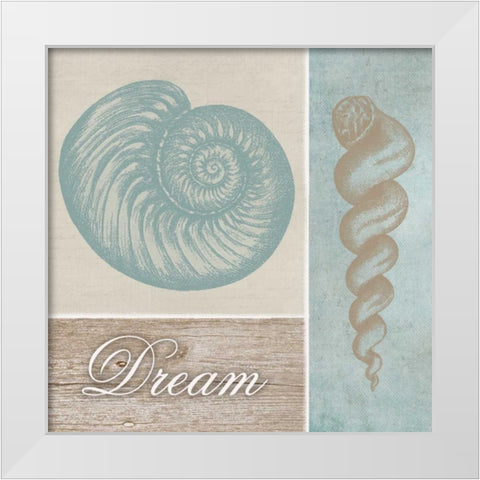 Dream Shells White Modern Wood Framed Art Print by Greene, Taylor