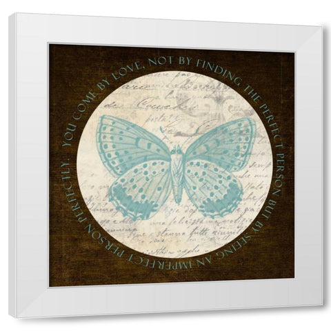 Love Butterfly White Modern Wood Framed Art Print by Greene, Taylor