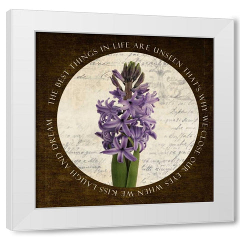 Best Things Flower White Modern Wood Framed Art Print by Greene, Taylor