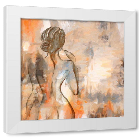Amber Beauty I White Modern Wood Framed Art Print by Greene, Taylor