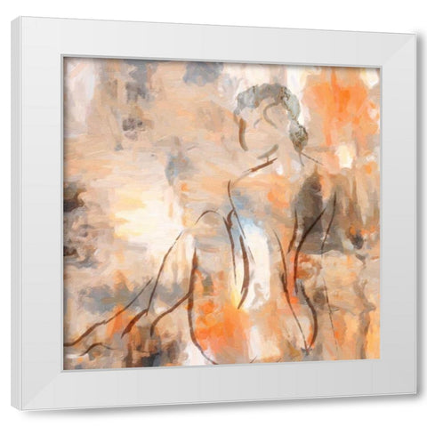 Amber Beauty II White Modern Wood Framed Art Print by Greene, Taylor
