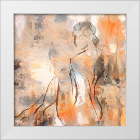 Amber Beauty II White Modern Wood Framed Art Print by Greene, Taylor