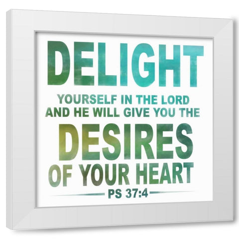 Delight White Modern Wood Framed Art Print by Greene, Taylor