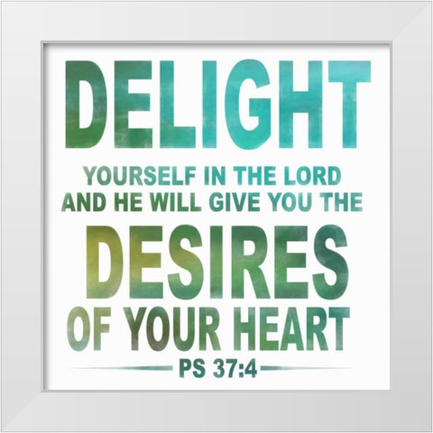 Delight White Modern Wood Framed Art Print by Greene, Taylor