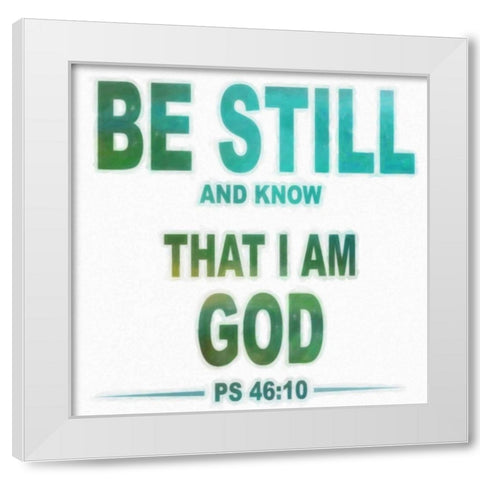 Be Still White Modern Wood Framed Art Print by Greene, Taylor