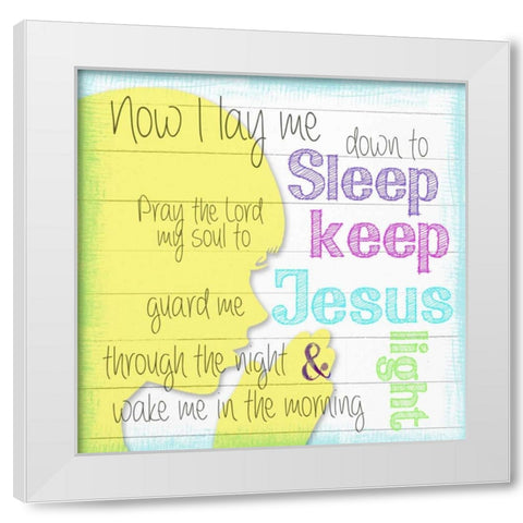 Now I Lay White Modern Wood Framed Art Print by Greene, Taylor