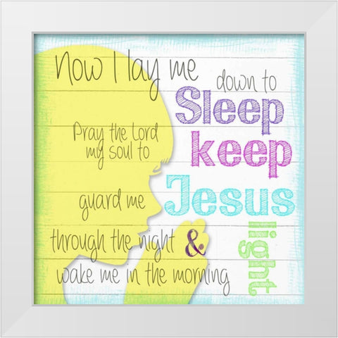 Now I Lay White Modern Wood Framed Art Print by Greene, Taylor