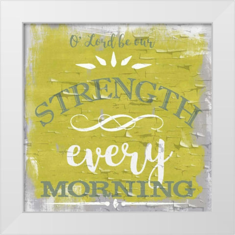 Be Our Strength Rustic Yellow White Modern Wood Framed Art Print by Greene, Taylor