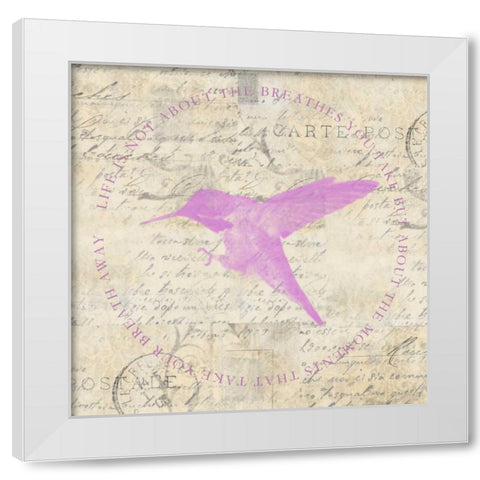 Love Bird Paper White Modern Wood Framed Art Print by Greene, Taylor