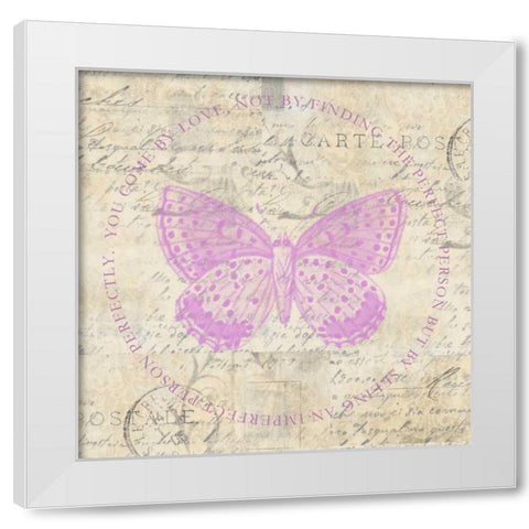 Love Butterfly Paper White Modern Wood Framed Art Print by Greene, Taylor