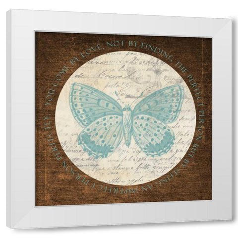 Love Butterfly 2 White Modern Wood Framed Art Print by Greene, Taylor