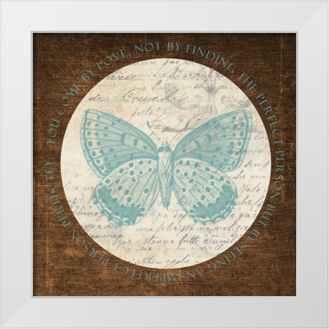 Love Butterfly 2 White Modern Wood Framed Art Print by Greene, Taylor