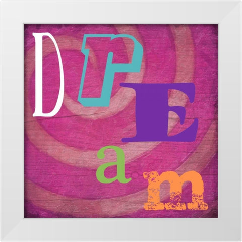 DREAM White Modern Wood Framed Art Print by Greene, Taylor