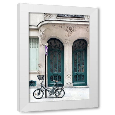 Art Nouveau Door White Modern Wood Framed Art Print by Telik, Tracey