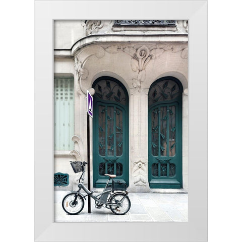 Art Nouveau Door White Modern Wood Framed Art Print by Telik, Tracey
