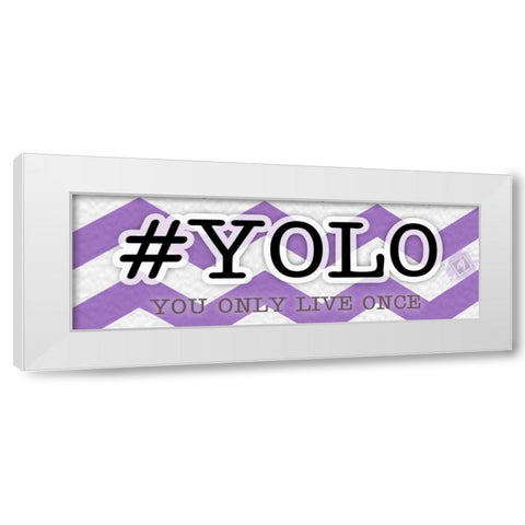 YOLO Instaquote B White Modern Wood Framed Art Print by Pazan, Tony
