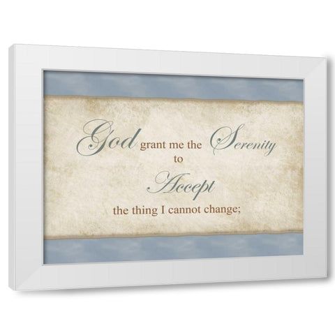 Accept White Modern Wood Framed Art Print by Pazan, Tony