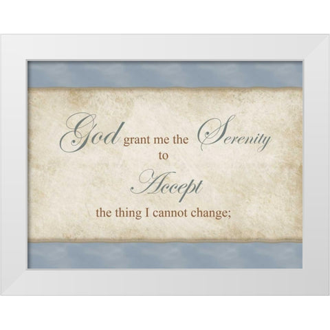 Accept White Modern Wood Framed Art Print by Pazan, Tony