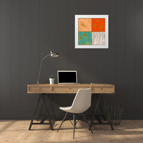 Vivid Patch A White Modern Wood Framed Art Print by Pazan, Tony