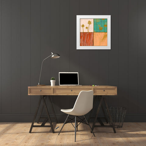 Vivid Patch White Modern Wood Framed Art Print by Pazan, Tony