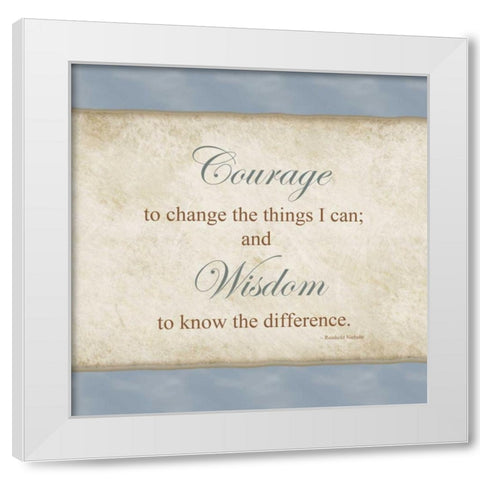 Courage White Modern Wood Framed Art Print by Pazan, Tony