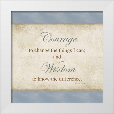 Courage White Modern Wood Framed Art Print by Pazan, Tony