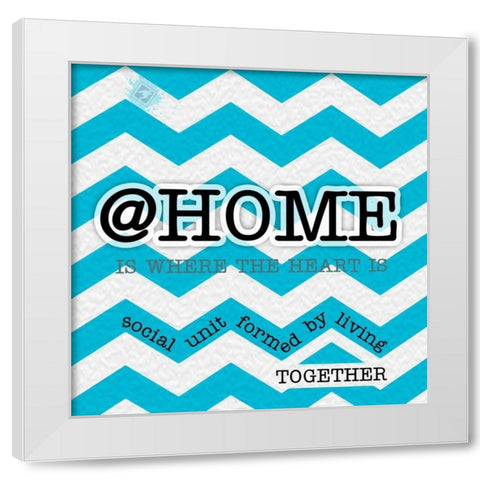HOME White Modern Wood Framed Art Print by Pazan, Tony