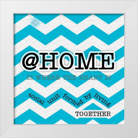 HOME White Modern Wood Framed Art Print by Pazan, Tony