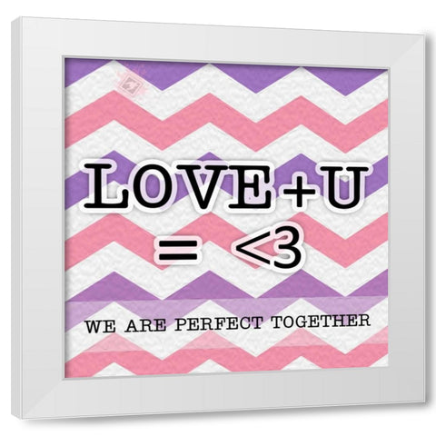 Love U Instaquote White Modern Wood Framed Art Print by Pazan, Tony