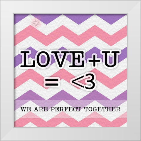 Love U Instaquote White Modern Wood Framed Art Print by Pazan, Tony