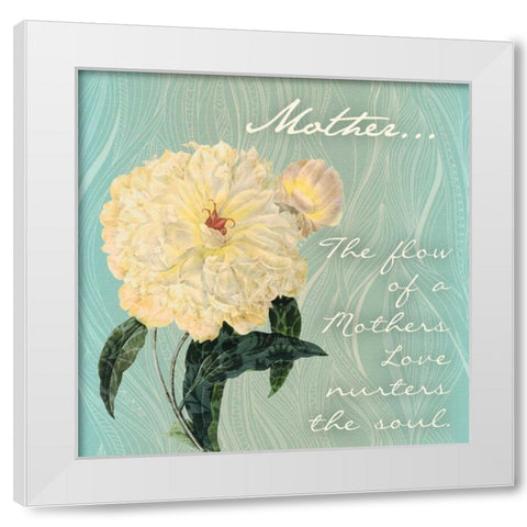 Peony Flow White Modern Wood Framed Art Print by Pazan, Tony