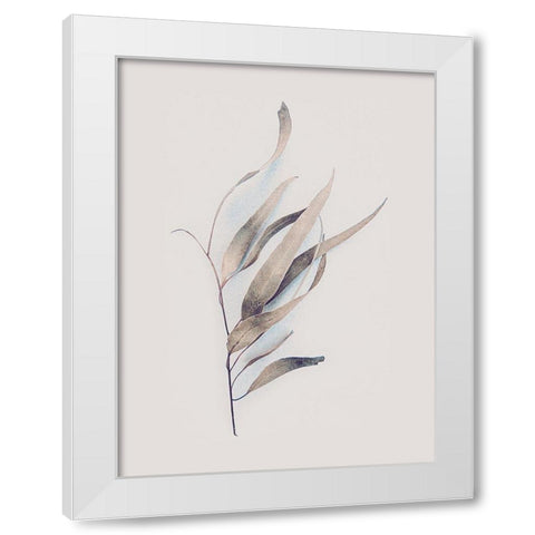 Gum Leaves White Modern Wood Framed Art Print by Urban Epiphany