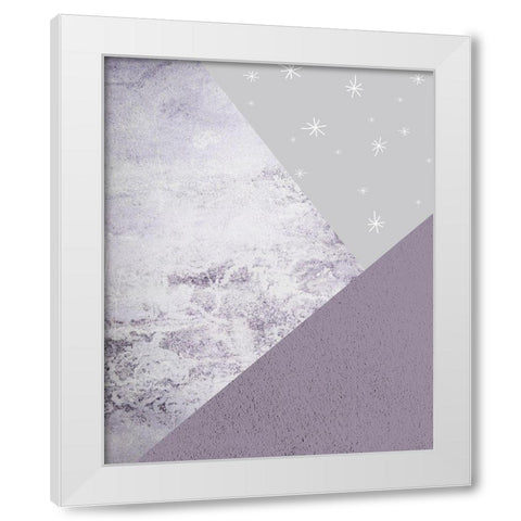 Purple Mountains 1 White Modern Wood Framed Art Print by Urban Epiphany