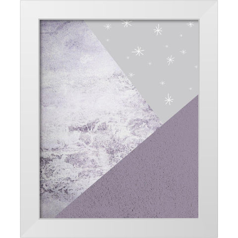 Purple Mountains 1 White Modern Wood Framed Art Print by Urban Epiphany