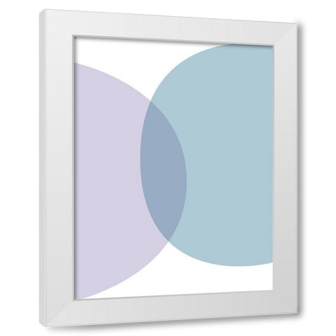 MidCentury Teal Purple 8 White Modern Wood Framed Art Print by Urban Epiphany