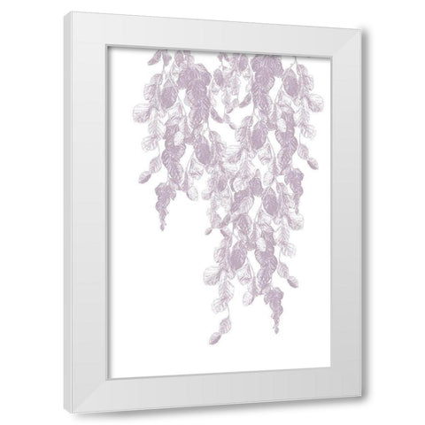 Weeping Willow Mauve Splash 1 White Modern Wood Framed Art Print by Urban Epiphany