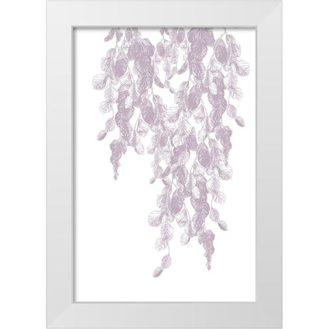 Weeping Willow Mauve Splash 1 White Modern Wood Framed Art Print by Urban Epiphany