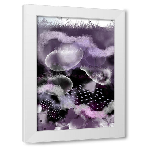 Evolving Ocean_Purple White Modern Wood Framed Art Print by Urban Epiphany