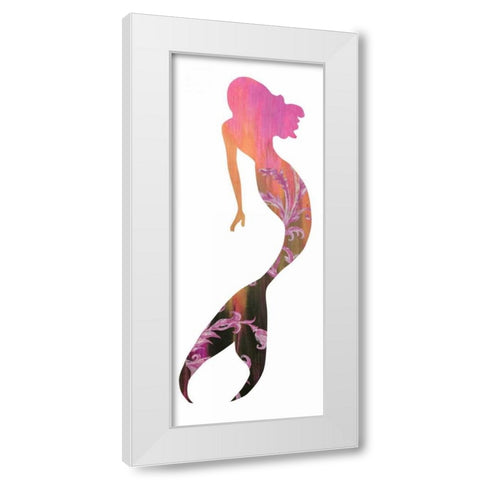 Mermaid White Modern Wood Framed Art Print by Brown,Victoria
