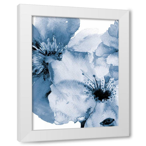 Raining Flowers 2 White Modern Wood Framed Art Print by Brown, Victoria