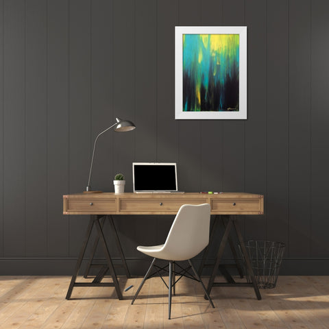 Northern Lights White Modern Wood Framed Art Print by Brown, Victoria