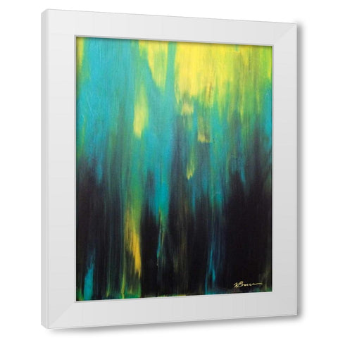 Northern Lights White Modern Wood Framed Art Print by Brown, Victoria